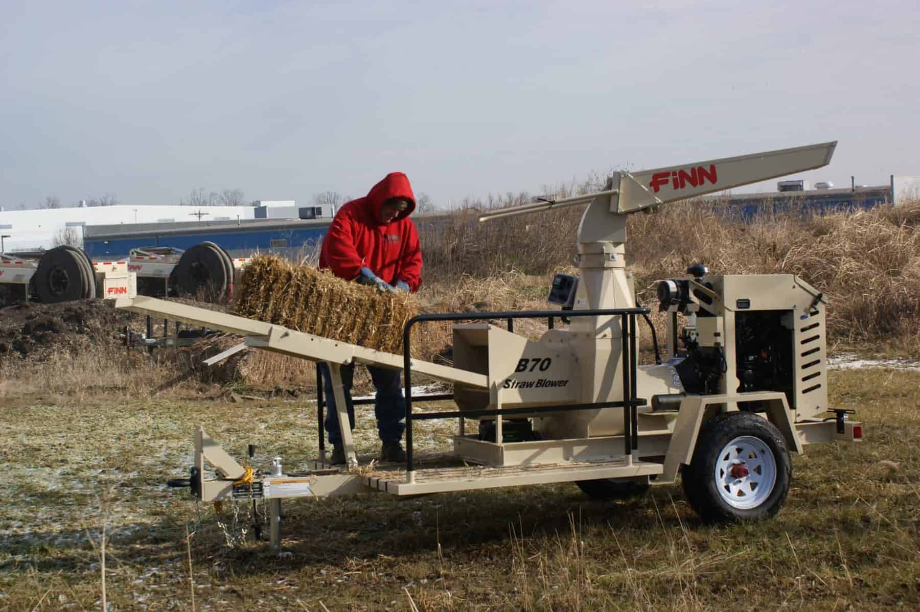 B70 Straw Blower in Action